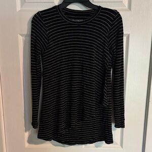 A Pea in the Pod Black and White Striped Nursing Top